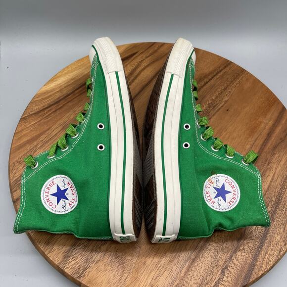 Converse Chuck Taylor All Star Shoes Mens 10 Green Hi Top Canvus Skate Casual - Picture 6 of 8